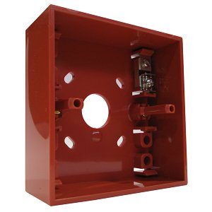 PS031W 1-Terminal Back Box, Surface Mount, Red