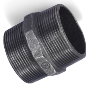 Hexagon Nipple Black Malleable Iron Fittings with BSPT Thread, Class 150, FM Approved, UL Listed