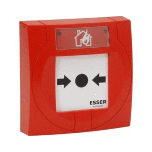 Esser IQ8MCP compact, small, red, with isolator and glass pane